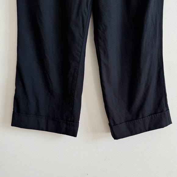 WOLFORD • Wool Cropped Pants with Cuffed Hem in Black - Picture 4 of 10